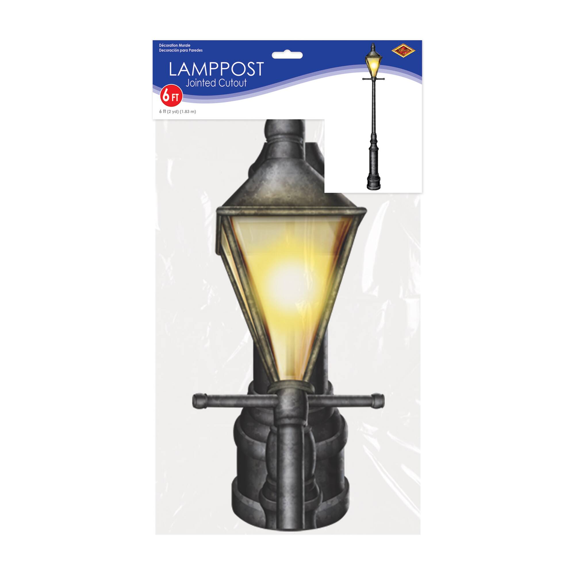 Beistle 6ft. Black Jointed Lamppost